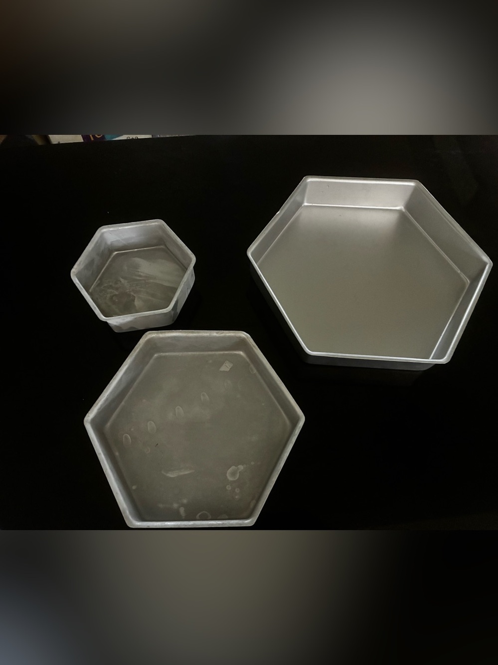 Wilton Silver Hexagon Nesting Trays - Set of 3